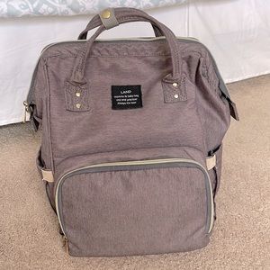 Land Baby Infant Diaper Bag Backpack, Grey